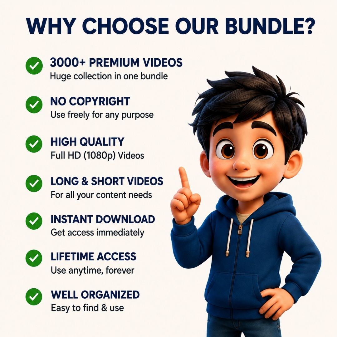 3000+ No-Copyright Cartoon Videos