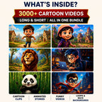 DIGITALORA™ 3000+ Cartoon Video Bundle